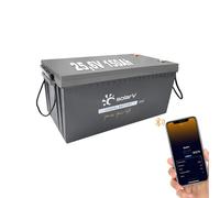 SolarV LiFePO4 Batterie 25V 150Ah avec BMS 100A et Bluetooth pour installation solaire, camping-car, bateau, maison, camping, durée de vie de 10 ans, idéal pour remplacer les batteries AGM plomb-acide