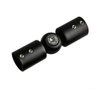 Solaughguy Connecteur d'angle réglable pour salle de douche, 90 à 180 degrés en acier inoxydable avec vis, noir/brossé/chromé (19 mm, noir)