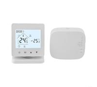 Solaughguy Thermostat intelligent sans fil pour chaudière à gaz avec récepteur, contrôleur de température programmable compatible avec l'application Smart LIFEs, montage mural (sans Wi-Fi)