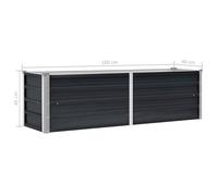 ""Solde 2026""Bac à plantes durable/pot de jardin Anthracite - Lit surélevé de jardin Anthracite 160x40x45cm Acier galvanisé 6 Kg 3015
