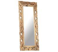 ""Solde 2026""Miroir élégant durable Brun - Miroir sculpté à la main Marron 110x50cm Bois de manguier 10.02 Kg 55177931