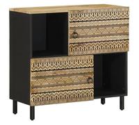 ""Solde d'automne""Buffet bahut vaisselier - RUIGOU - Commode Pour salon 80x33 5x75cm bois de manguier brut massif LEM60125