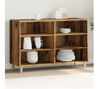 ""Solde d'automne""Buffet bahut vaisselier - RUIGOU - Commode Pour salon vieux bois 103 5x35x70cm bois d'ingénierie LEM68495