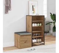 ""Solde d'automne""Cabinet à couloir/Salon/chambre - RUIGOU - Tiroir boîte chêne artisanal 40,5x40x40cm bois d'ingénierie LEM40743