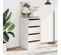 (SOLDE d'été) Commode - Décor salon/Dessus robuste - d'angle blanc 40 x 41 x 76 cm bois d'ingénierie *aspect pratique6754926