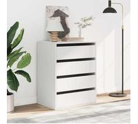 (SOLDE d'été) Commode - Décor salon/Dessus robuste - d'angle blanc 60 x 41 x 76 cm bois d'ingénierie *aspect pratique2600265