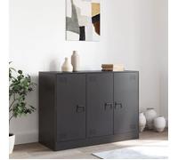 (SOLDE d'été) Placard/Buffet bas - Décor salon - noir 99 x 39 x 73 cm acier *aspect pratique4298703
