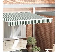 (SOLDE d'été) Store Latéral Anti UV - Valance d'Auvent pour cadre de 3 m Vert et Blanc 2.8 x 0.2 m - Aspect chic* 2342429