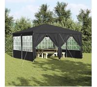 (SOLDE d'été) Tonelle de Jardin/Anti UV - Tente de fête avec 8 parois latérales Anthracite 4x4 m PE - Aspect chic* 8256744