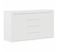 SOLDE D'HIVER®Buffet de Cuisine KENNETH - ENFILADE - Armoire Bas vitrine avec tiroir Blanc 120x36x69cm - Bois d'ingénierie - 183812