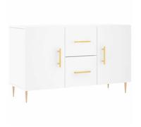 SOLDE D'HIVER®Buffet de Cuisine KENNETH - ENFILADE - Armoire Bas vitrine blanc 100x36x60cm - Bois d'ingénierie - 577251