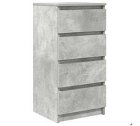 SOLDE D'HIVER®Buffet de Cuisine KENNETH - ENFILADE - Armoire Bas vitrine gris béton 37,5x35x76cm - Bois d'ingénierie - 329393