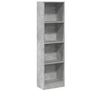 ""Soldes août 2026""Bibliothèque（1 PC) - Cabinet de Livre/Meuble Étagère - gris béton 40x24x143 cm - bois d'ingénierie - 3974ref58w