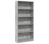 ""Soldes août 2026""Bibliothèque（1 PC) - Cabinet de Livre/Meuble Étagère - gris béton 80x24x176 cm - bois d'ingénierie - 4626zyn91s