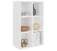 ""Soldes d’automne""Enfilade de rangement Blanc - Bibliothèque/Buffet haut - Blanc - 66x30x98cm - Bois d'ingénierie 593 224360015204