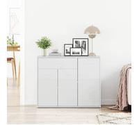 ""Soldes d’automne""Enfilade de rangement Blanc - Buffet bas - Blanc brillant - 88x30x70cm - Bois d'ingénierie 399 570648416058