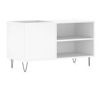 {Soldes d’été} - Blanc - Armoire à disques blanc 85 x 38 x 48 cm - bois d'ingénierie - Bibliothèque de salon,Fi x ation multimédia E