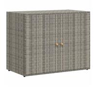 ""SOLDES d'Automne""Armoire de rangement jardin - LEMON - Cabane de jardin Gris 100x55,5x80 cm Résine tressée -HOMEFR986807