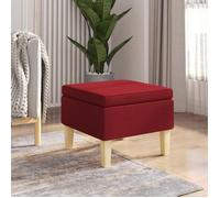 ""SOLDES d'Automne""Tabouret - Petit Fauteuil Salon pour chambre - avec pieds en bois Rouge bordeaux Tissu - 52x52x42cm 593