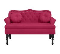 (SOLDES DEC)Banc/Banquette - Chaise de salon avec coussins bordeaux 120,5x65x75 cm velours 01_6872173