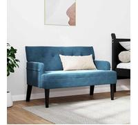 (SOLDES DEC)Banc/Banquette - Chaise de salon Chesterfield Bleu 112x65,5x75 cm Velours 01_8464761