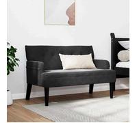 (SOLDES DEC)Banc/Banquette - Chaise de salon Chesterfield Noir 112x65,5x75 cm Velours 01_5055563
