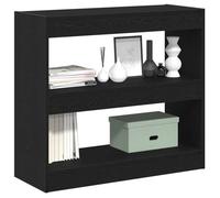 (SOLDES DEC)Bibliothèque - vidaXL - Meuble Étagère - support livres - 2 pcs Chêne noir 80x30x72 cm Bois d'ingénierie 01_5343562