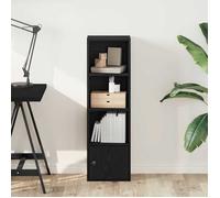 (SOLDES DEC)Bibliothèque - vidaXL - Meuble Étagère - support livres - chêne noir 31x24x102 cm bois d'ingénierie 01_7200869