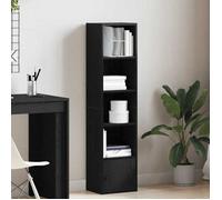 (SOLDES DEC)Bibliothèque - vidaXL - Meuble Étagère - support livres - chêne noir 31x24x127 cm bois d'ingénierie 01_7473031