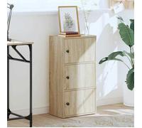 (SOLDES DEC)Bibliothèque - vidaXL - Meuble Étagère - support livres - chêne sonoma 40x24x77 cm bois d'ingénierie 01_5235041
