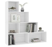 (SOLDES DEC)Bibliothèque - vidaXL - Meuble Étagère - support livres -/Cloison Blanc 155x24x160 cm Bois d'ingénierie 01_7504947