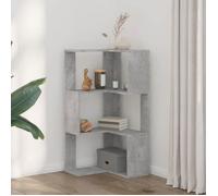 (SOLDES DEC)Bibliothèque - vidaXL - Meuble Étagère - support livres - d'angle à 3 niveaux gris béton bois d'ingénierie 01_6091902