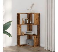 (SOLDES DEC)Bibliothèque - vidaXL - Meuble Étagère - support livres - d'angle à 3 niveaux vieux bois bois d'ingénierie 01_5481642