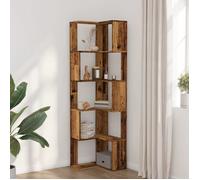 (SOLDES DEC)Bibliothèque - vidaXL - Meuble Étagère - support livres - d'angle à 5 niveaux vieux bois bois d'ingénierie 01_8623104