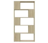 (SOLDES DEC)Bibliothèque - vidaXL - Meuble Étagère - support livres - de séparation Chêne sonoma 80x24x155 cm 01_6454284