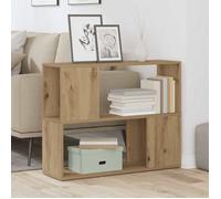 (SOLDES DEC)Bibliothèque - vidaXL - Meuble Étagère - support livres -/Séparateur de pièce chêne artisanal 80x24x63 cm 01_7723838