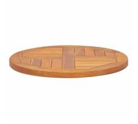 (SOLDES DEC)Dessus DE Meuble - vidaXL - Structure robuste - Plateau de table Bois de teck solide Rond 2,5 cm 50 cm 01_2249796