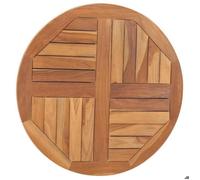(SOLDES DEC)Dessus DE Meuble - vidaXL - Structure robuste - Plateau de table Bois de teck solide Rond 2,5 cm 70 cm 01_8619677