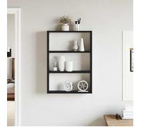 (SOLDES DEC)Étagère murale - VIDAXL - charge de 10 kg - Étagère de rangement suspendue noir 43x9x60 cm bois d'ingénierie 01_8140362