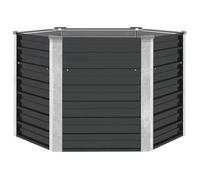 （SOLDES DEC)Lit surélevé de jardin Anthracite 129x129x77 cm Acier galvanisé - Jardinier durable/Jardinière bac design chic FR_593996