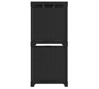 (SOLDES DEC)Meuble Étagère - vidaXL - support d'affichage 4 cubes Noir 69x30x72,5 cm Tissu 01_8585156