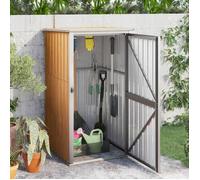 ""Soldes d'été 2025"" Abri à outils pour jardin - CLOUD - anti-basculement - marron 88x89x161 cm acier galvanisé LL56