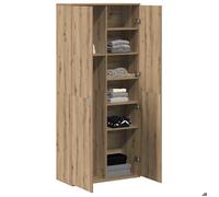 SOLDES D'HIVER®Buffet bahut Placard de rangement - Beige Buffet - chêne artisanal - 80 x 35 x 180 cm - bois d'ingénierie - 18226