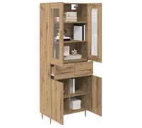SOLDES D'HIVER®Buffet bahut Placard de rangement - Marron Haut Armoire 2 pcs - chêne artisanal - 69,5 x 34 x 180 cm - 91732