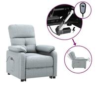 SOLDES D'HIVER®Fauteuil inclinable - Fauteuil relaxant - 1 personne - 73x 90x100 cm - électrique Gris clair Tissu - 28008