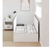 SOLDES D'HIVER®Lit Coffre - Blanc Cadre de lit avec rangement - avec stockage - Grand espace - Blanc 100 x 200 cm - 52771