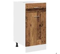 ""Soldes Flottants""Armoire à tiroirs 1 PCS - Cabinet/Meuble bas de cuisine - ""Lyon"" Bois ancien 40x46x81,5cm Bois d'ingénierie 328245