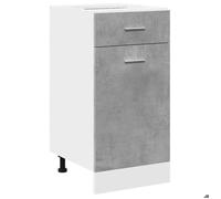 ""Soldes Flottants""Armoire à tiroirs 1 PCS - Cabinet/Meuble bas de cuisine - ""Lyon"" Gris béton 40x46x81,5cm Bois d'ingénierie 4120499