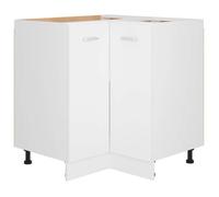 ""Soldes Flottants""Armoire d'angle pour cuisine 1 PCS - Cabinet/Meuble bas de cuisine - ""Lyon"" Blanc 75,5x75,5x81,5cm Bois d'ingénier