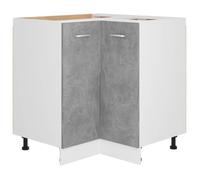 ""Soldes Flottants""Armoire d'angle pour cuisine 1 PCS - Cabinet/Meuble bas de cuisine - ""Lyon"" Gris béton 75,5x75,5x81,5cm Bois d'ing